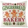 Kerstdecoraties Luanqi Merry Cushion Cover Gingerbread Man Tree Sneeuwman Linnen kussensloop 2022 Navidad Xmas Noel ornamenten