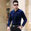 Mens Long Sleeve Dress Shirts Spring Autumn Shirt Slim Fit Business Shirts Fashion Male Tops1741
