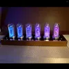 Relojes de mesa Led Pseudo Glow Tube Reloj Retro Atmósfera Lámpara Luminosa Alarma Sala Decoración Regalo