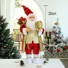 Adornos navideños para el hogar Año 2022 25 Altura de estilo 30 cm Muñeco de Papá Noel Regalos para niños Adornos de ventana Navidad
