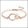 Bangle Bangle Not Sister By Blood But Heart Christmas Day Gift Bracelet Rose Gold Fashion Jewelry For Women And Girls Drop Delivery Dhluk