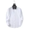 Camisas de negócios masculinas camisas de cair moda moda cor sólida manga longa vestido de tamanho grande camisa de alta qualidade borda m-3xl 65