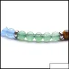 Beaded Strands Brins de perles 10 pièce/ensemble 7 Chakra pierre Bracelet d'amitié à la main à facettes perles de verre naturel corde livraison directe 2 Otavi