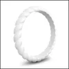 Party Favor Sile Ring Twist Braid Couleurs Pures Anneaux De Mouvement De Mariage Fiançailles Suplies Classiques Dames Bijoux Party Favor M 0 2Ns E Dho2Q