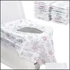 Couvre-sièges de toilettes Siège de toilette jetable de voyage Ers Étoiles imperméables Impressions non tissées Tabouret fermé Protéger les protecteurs de pot en papier El B Dhqzc