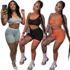 Women's Tracksuits Sexy Sheer Mesh Solid Shorts Tracksuit Women 2022 Summer Tank Crop Top Skinny See Through Club Party Two Piece Set Outfit