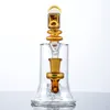 Toptan 3 Renkli Hookahs Sidecar Boyun Suyu Cam Bong Mini Küçük Yağ Dab Teçhizatlar 14mm Eklem Sigara Aksesuarları Kase ile 4mm kalınlığında WP2288