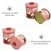 Emballage cadeau Boîte à bonbons de Noël Boîtes de rangement pour biscuits en étain Conteneur Xmas Jarcontainers Boîtes en fer blanc Metaljars Couvercles Holiday Treat