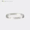 Pulseira de braceletes de parafuso de amor pulseiras femininas pulseira de pulseira de prata jóias de luxo titânio aço banhado nunca desaparecer não alérgica 21582123