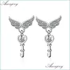 Stud Stud Anenjery Est Angel Shape Key Zircon Earrings For Women 925 Sterling Sier Se718 Drop Delivery Jewelry Dhsu5