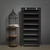 Rangement de vêtements Armoire à chaussures à plusieurs couches Tissu non tissé Économisant de l'espace Organisateur Étagère Support moderne minimaliste pour dortoir à la maison