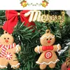 Kerstdecoraties 12 stks Zachte PVC Gingerbread Men Tree Living Room Decoratie Tool Home Cake Paper Tray