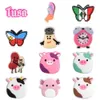 1PCS COW PLUSH TOY SHARMS PVC Fashion Charm Buttferfly Crocle Buckle Accessories Graden Shoe Decor Decor