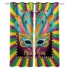 Gordijn Mardi Gras Carnival Mask Mask Feather Curtains for Slaapkamer Woonkamer Luxe Europeaan