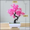 Other Event Party Supplies Party Supplies Simation Plant Artificial Potted Tree Bonsai Decorative Fake Green Plants Ornaments Home Dhe7C