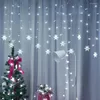 Strings Christmas Light 19/36 Drop LED Snowflake Curtain Icicle Fairy String Lights Outdoor Garland Decor Home Wedding Party Garden