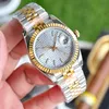 Mens Womens Roes Gold Wristwatch 자동 기계 디자이너 시계 줄무늬 다이얼 크기 41mm 36mm Sapphire Glass 방수 Luminous AAA Watch