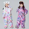 Skidbyxor Mutusnow Snow Baby One-Piece Children's Suit Outdoor Snowing Playing Sport Boys and Girls Warm Ski Equipment