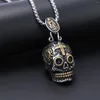 Pendant Necklaces Stainless Steel Gothic Punk Skull Necklace Jewelry Silver Gold Virgin Mary Cross Religious