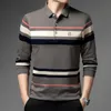 Männer Polos Ymwmhu Baumwolle Hemd Männer Langarm Revers Grün Herbst Tops Mode Männliche Koreanische Kleidung Slim Fit T-shirt 221104
