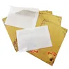 Present Wrap PPY-100 st/Lot Blank genomskinlig vellum kuvert diy multifunktionskort kuvert