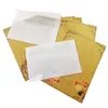 Papel de regalo PPYY-100Pcs/Lot Sobres de vitela translúcidos en blanco Sobre de tarjeta multifunción Diy