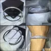 Bangle Bangle Brand Fashion Pave الإعداد 300pcs 5a سوار باجوا زركونيا مكعب