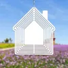 Transfert de chaleur Décoration De Noël Maison Pendentif DIY Sublimation Blanc Vent Carillon Maison Jardin Ornement ss1124