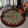 Carpets Home Decor Printing Living Room Bedroom Rug Kitchen Shower Door Floor Mat Ethnic Mandala Round