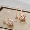 Dos boucles d'oreilles à la mode oreille Clip pour femmes filles boule en forme d'oreille cubique zircone fête cadeau mode bijoux en gros E688