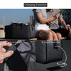 Duffel Torbalar Korin Tasarım Flexpack Git Hırsızlık Anti Duffle Bag Erkekler Seyahat USB Şarj Katlanabilir Omuz Çantası Su Geçirmez Bagaj260G