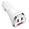 Quick Car Chargers PD20w PD25w 45w Dual Ports QC3.0 USB C Adapter Type C Fast Charge For Smart Phone iPhone Samsung