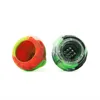 Silikon-Raucher-Wasserpfeifen-Bongs-Schalen-Rutschen 14 mm 18 mm männliche Mischungsfarben mit Wabenstil-Design für Glaswasserpfeifen