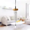 Interiördekorationer Mini Solid Wood Aluminium Rod Metal Wind Chime Liten Fresh Home Decoration Presentbilhänge