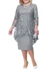 Plus Size Dresses Formal Party For Ladies From 50 To 60 Years Embroidery Floral Luxury Wedding Guest Slim Bodycon Pencil