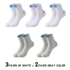 Chaussettes pour hommes 5 paires/lot marque hommes sport coton respirant course basket mâle haute qualité confortable hommes