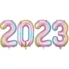 Party Decoration Digital Aluminum Film Balloon 2023 Digital Balloon-Decoration Layout of Balloons New Year SN4242