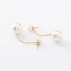 Backs Earrings U-Magical Exaggerated Circle Oversize Faux Pearl Long Tassel Clip For Women Exquisite Jewelry Pendientes