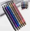 Bricolage ajouter des perles stylos drôles peinture fournitures 7 pcs/lot étudiant perles en plastique stylos à bille perle stylo à bille cadeaux de noël promotionnels créatifs en gros