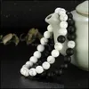 Beaded Fashion 2 Color Distance Men Bracelet Jewelry For Women Stone Beads Yoga Fitness Energy Bracelets Drop Delivery 2021 Dhdea