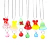 Decorative Figurines Hanging Mini Glass Christmas Small Bells Craft Ornaments Lovely Tiny Xmas Tree Pendant Accessories Home Kid's Room