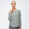 Yoga Outfits Women Seamless Top Long Sleeve Shirt Elastic Workout Sport Tops Wear For Gym Fitness Exercise Clothes 221104