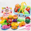 Cucine Gioca Cibo Bambini Cucina in plastica Giocattolo Carrello della spesa Set Taglia frutta e verdura Casa Simulazione Giocattoli Educazione precoce Regali per ragazze 221105