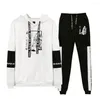 Sweats à capuche pour hommes Kawaii Hololive Uruha Rushia Casual Hommes Femmes Pulls Costume 2 Pièces Ensembles Anime Sweat À Capuche Et Pantalons Costumes Streetwear