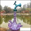 Andra rökningstillbehör Glas Funktionellt stänkvatten Bong 10mm Kvinnlig gemensam Perc Hookah Pipe Terp Slurper Bubbler Oil Rig Drop de Dhyob