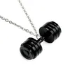 Pendant Necklaces Men Kettlebell Barbell Dumbbell Necklace Sport Weightlifting Collar Bodybuilding Fashion Gym Fitness Accessory9219522