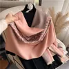 Luxus Schal Kaschmir Dicken Schal Frauen Lange Winter Warme Pashmina Wraps Hijab mit Quaste Bufanda Foulard