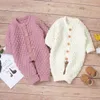 Rompers Citgeett Winter Infant Girl Boy Boy Warm Dark Sweater Romper Fall Auumn Wool Older Onmeal 221104