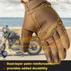 ST1 Touchscreen PU Leather Motorcycle Full Finger Gloves Protective Gear Racing Pit Bike Riding Motorbike Moto Motocross Enduro