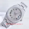 5 Star Super 9 Style Full Diamond Watch President Datejust 41mm 228236 Roman Dial Automatic 18K Sapphire Watches Herrens armbandsur